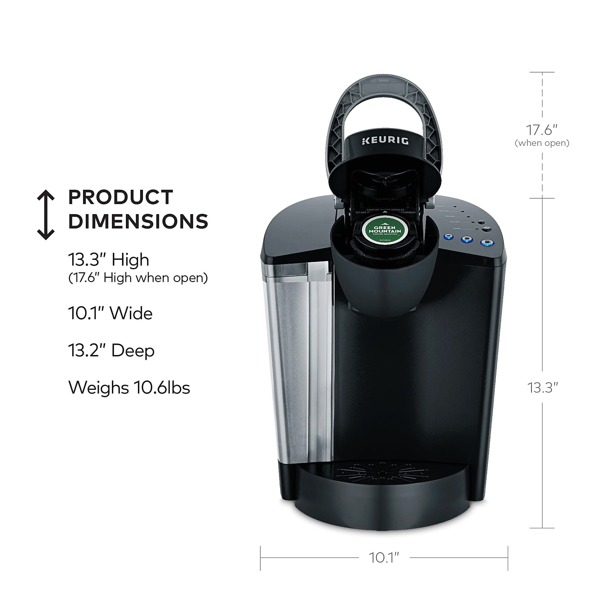 Keurig K-Classic Single Serve Coffee Maker with 3 Brew Sizes