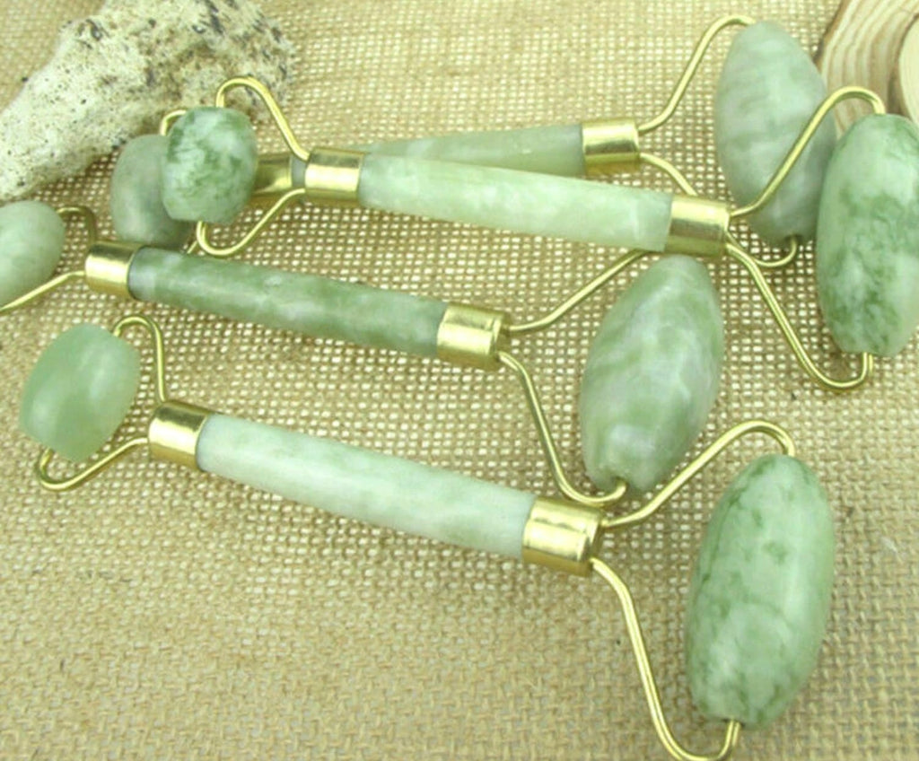 Natural Jade Guasha Facial Beauty Massage Tool - Jade Roller Face Massager
