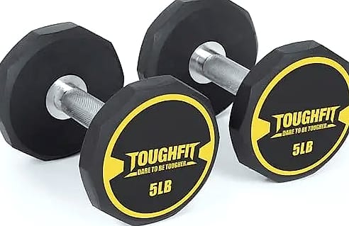 5-50 lb Dumbbell Set with Steel Cast Core, Non-slip Knurled Handles