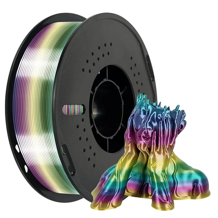 Rainbow Silk PLA Filament 1.75mm 1KG Gradient 3D Printer Materials Color Change