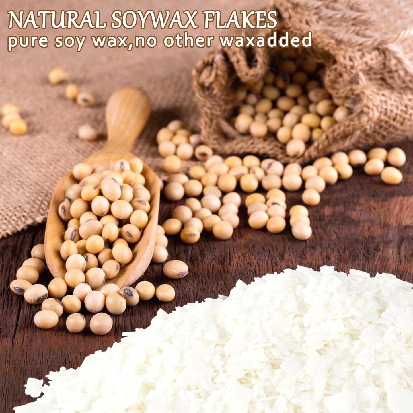 Bulk 20 lb Natural Soy Wax for Candle Making - Easy Melt Unscented Flakes