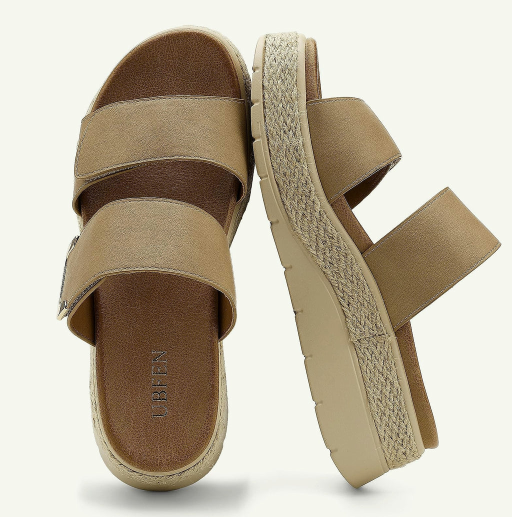 UBFEN Womens Platform Wedge Sandals with Orthopedic Support