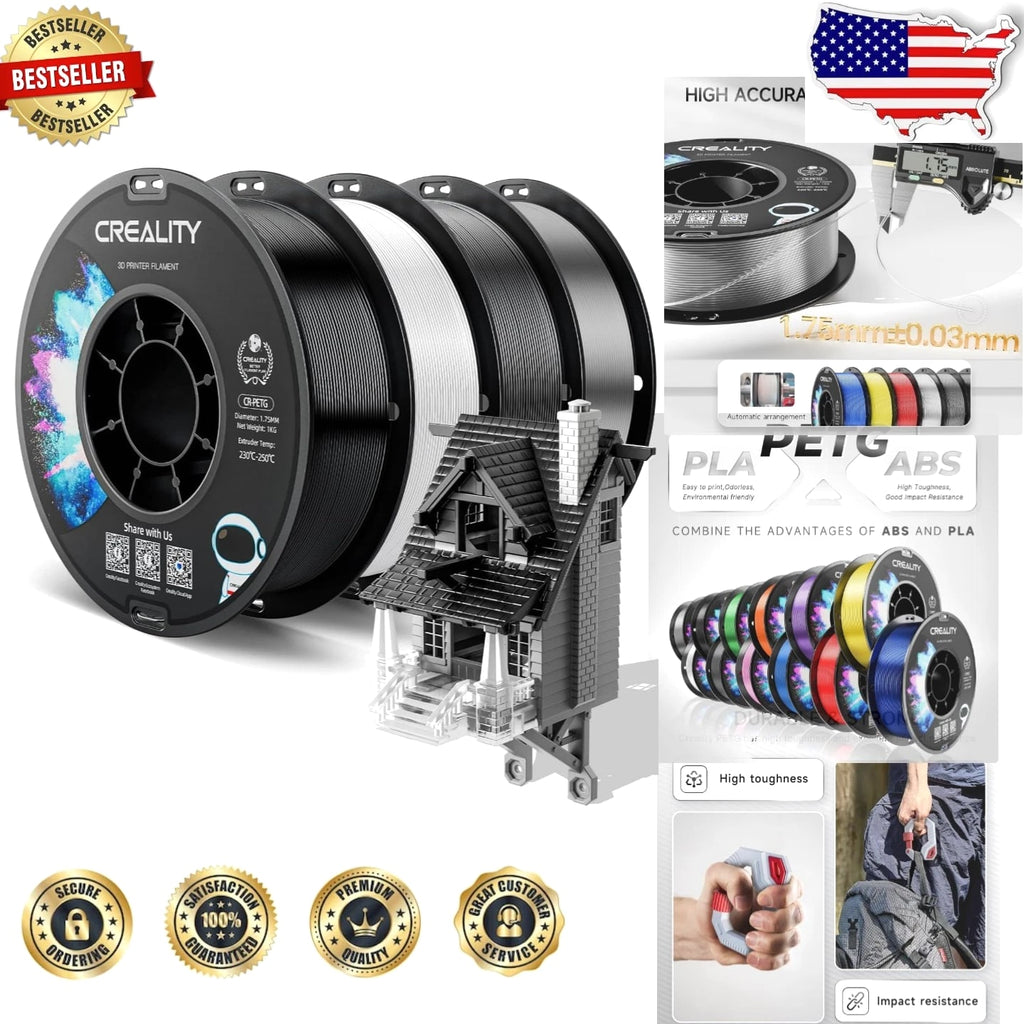 Creality 1.75mm PETG Filament 4KG High Precision, No Clogging, Eco-Friendly