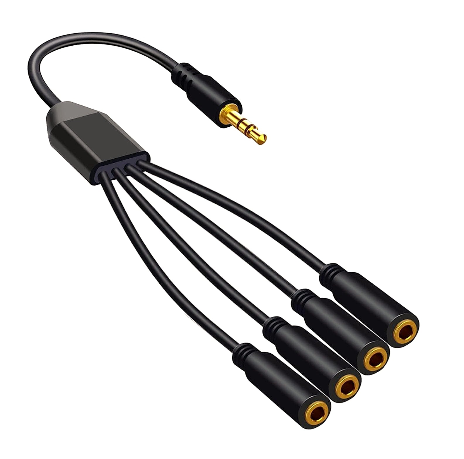 Qsvbeeqj 3.5mm AUX Splitter Cable 1 in 3/4/5/6 Out