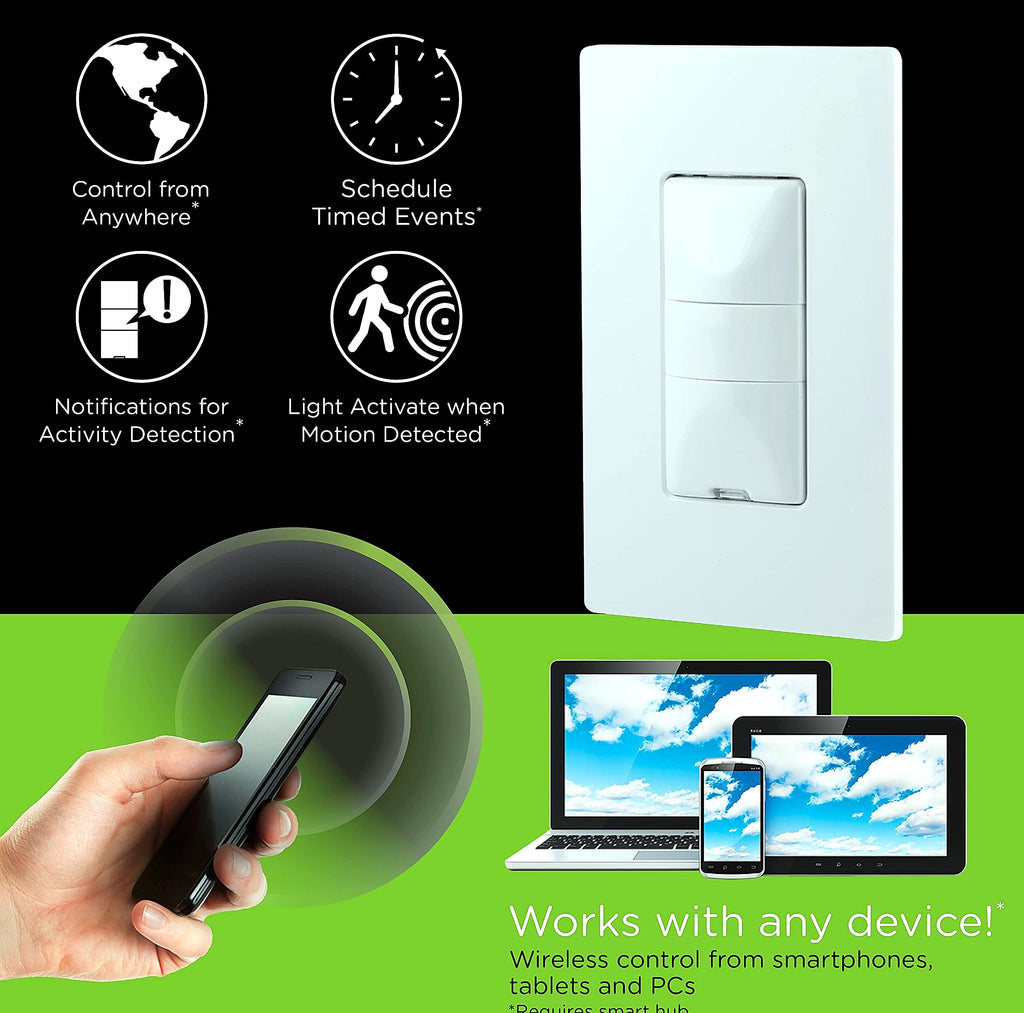 Enbrighten 26931 Z-Wave Smart Motion Sensor Light Switch
