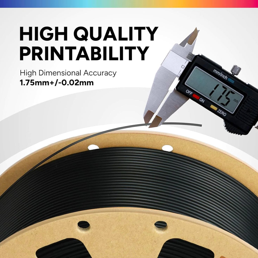 PLA Filament 1.75mm, Neatly Wound 3D Printer Filament 1kg Spool (2.2lbs), Dimension