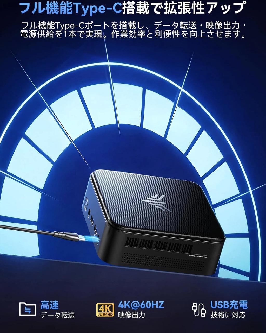 NiPoGi Mini PC Ryzen 7 LPDDR5 24GB 512GB SSD