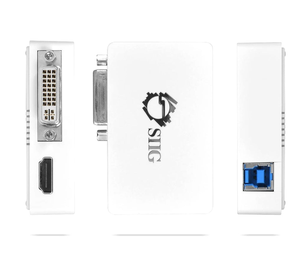 SIIG USB 3.0 to HDMI + DVI Simultaneous Dual Display Adapter For Mac and Windows