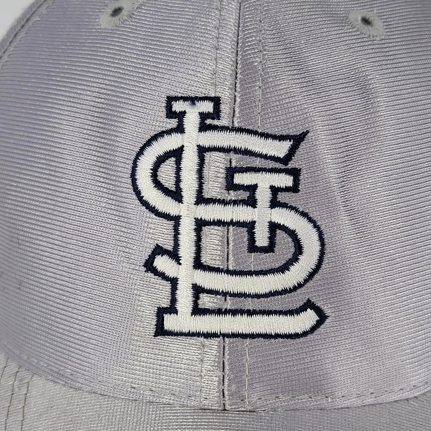 St. Louis Cardinals Turn Ahead The Clock Silver Snapback Hat Cap Century 21 VTG