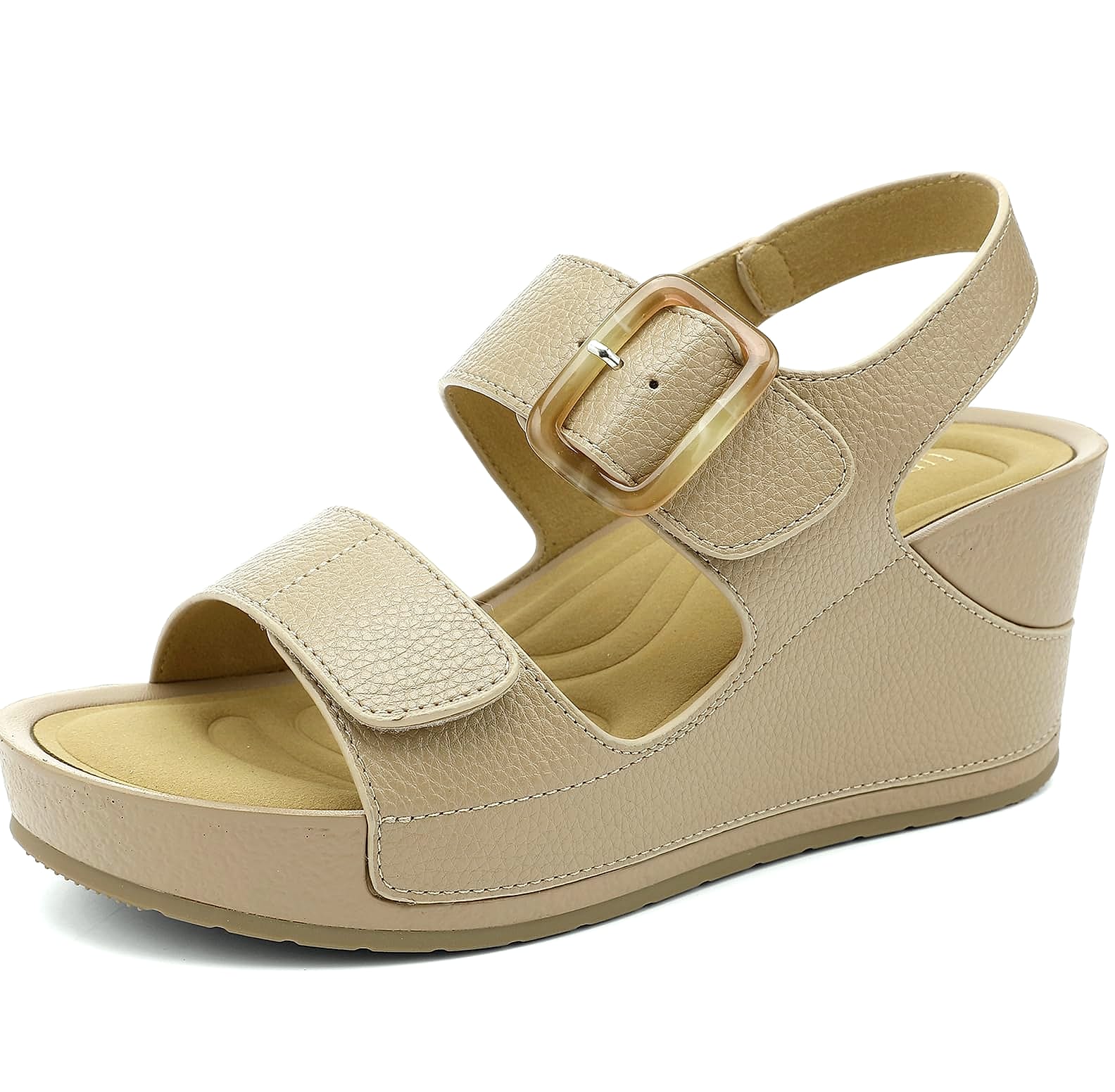 UBFEN Women's Wedge Platform Sandals Comfortable Summer Chunky Heel