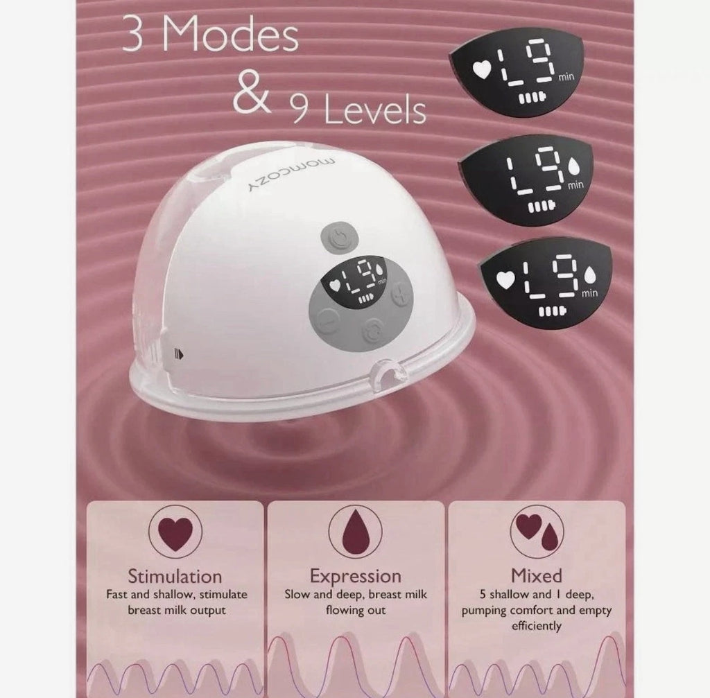 Momcozy M5 Wearable Breast Pump 2PCS Cozy Red Hands Free New