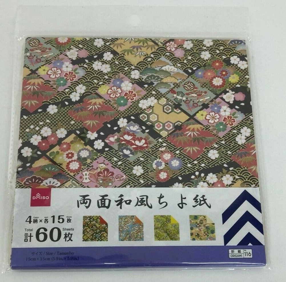 Daiso Origami Japanese Paper Chiyo 60sheets Japan
