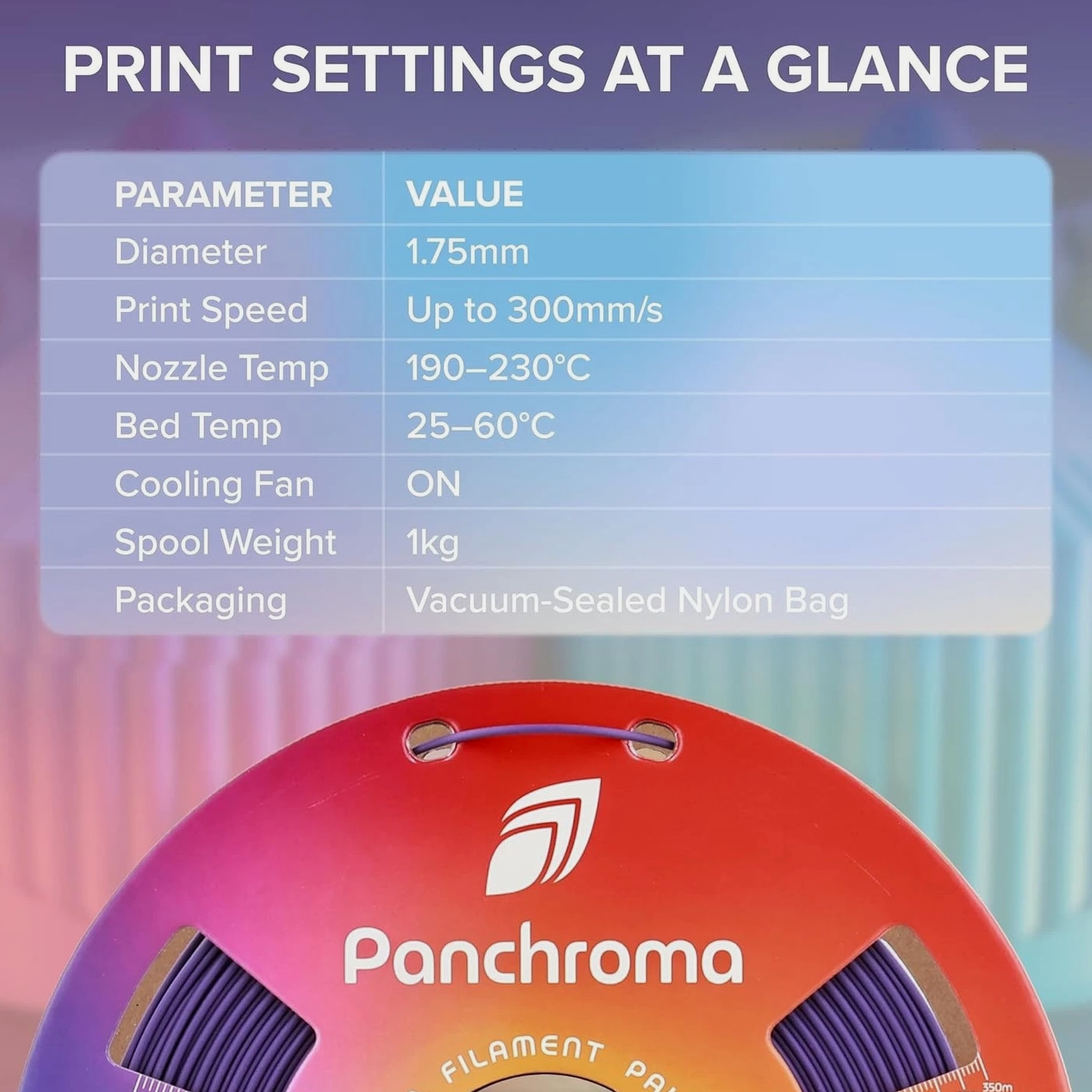 Panchroma Matte PLA Filament, Muted Green 1.75mm 1kg 3D Printing Filament, Fo...