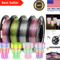 Premium PETG Filament 1.75mm - Transparent Glitter, 4 Spools, Long-Lasting