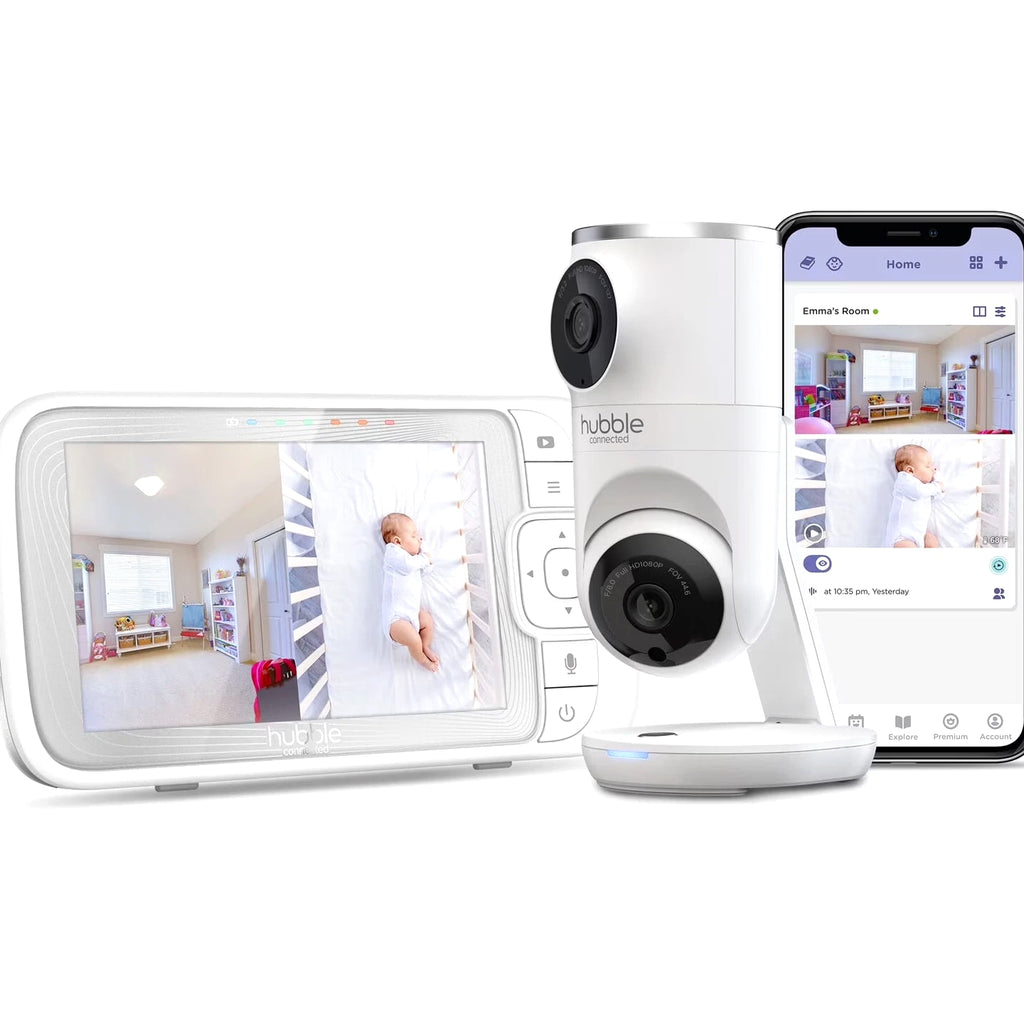 ✅ Hubble Smart Baby Monitor Dual View Wi-Fi for Toddlers 5" Parent Unit Viewer ✅