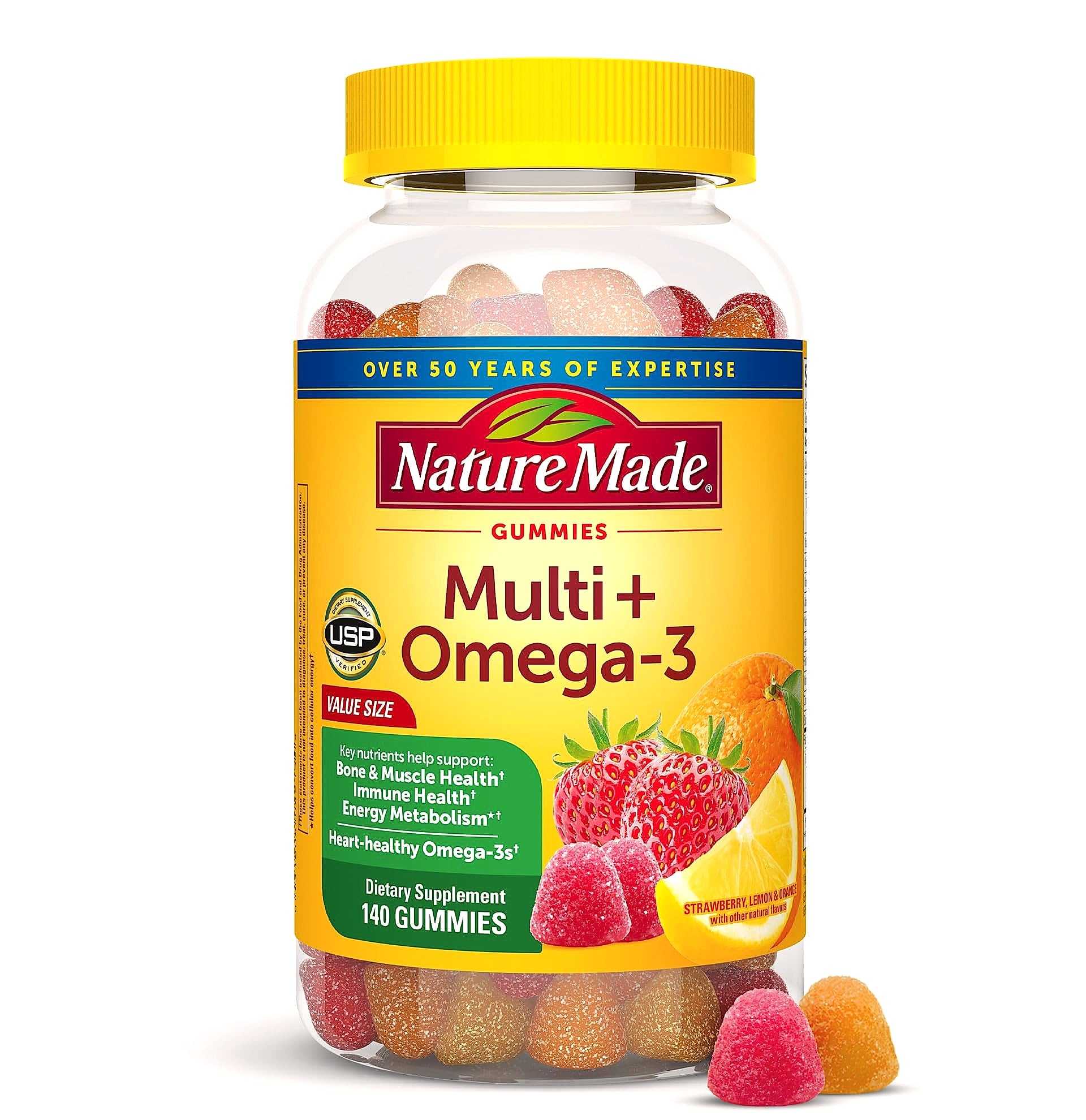 Nature Made Multivitamin + Omega-3 Gummies, 140 Count
