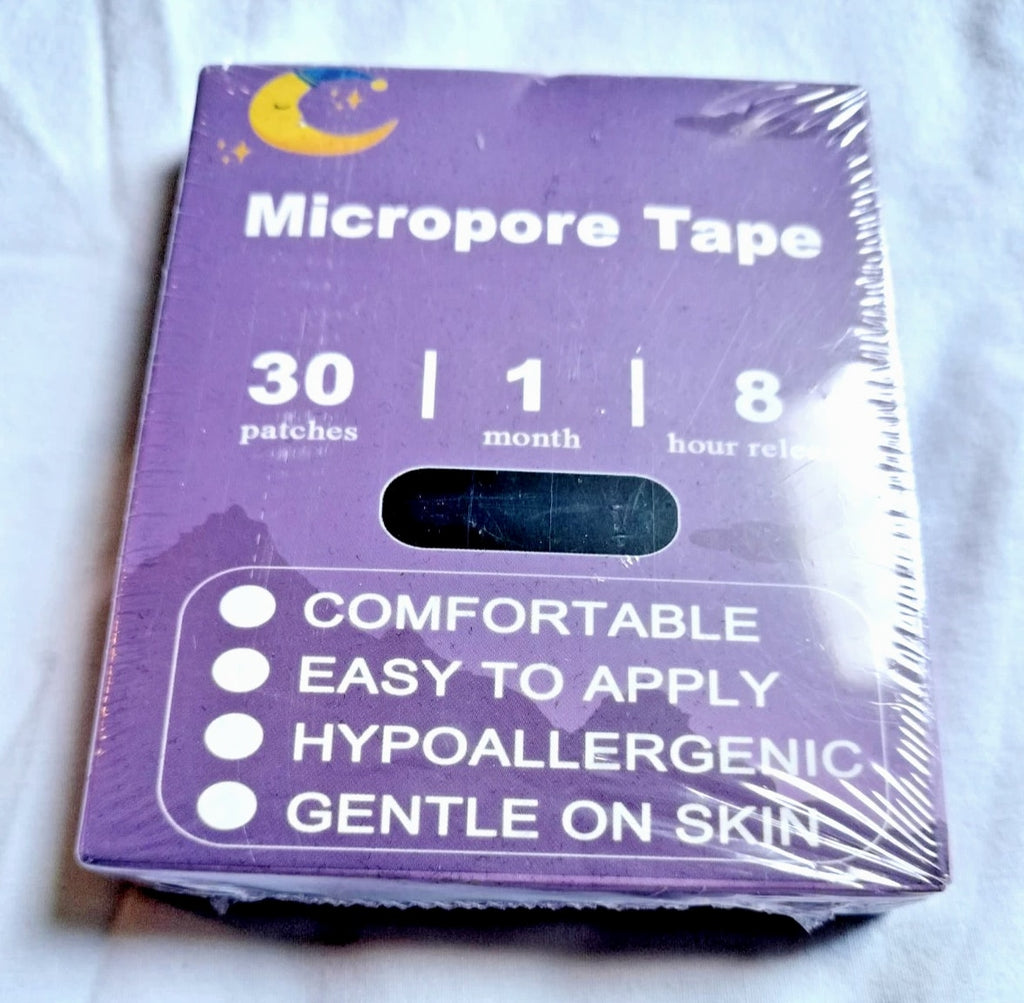 Good Night Tape 8 Hour Release 30 Patches Micropore Tape Gentle on Mouth