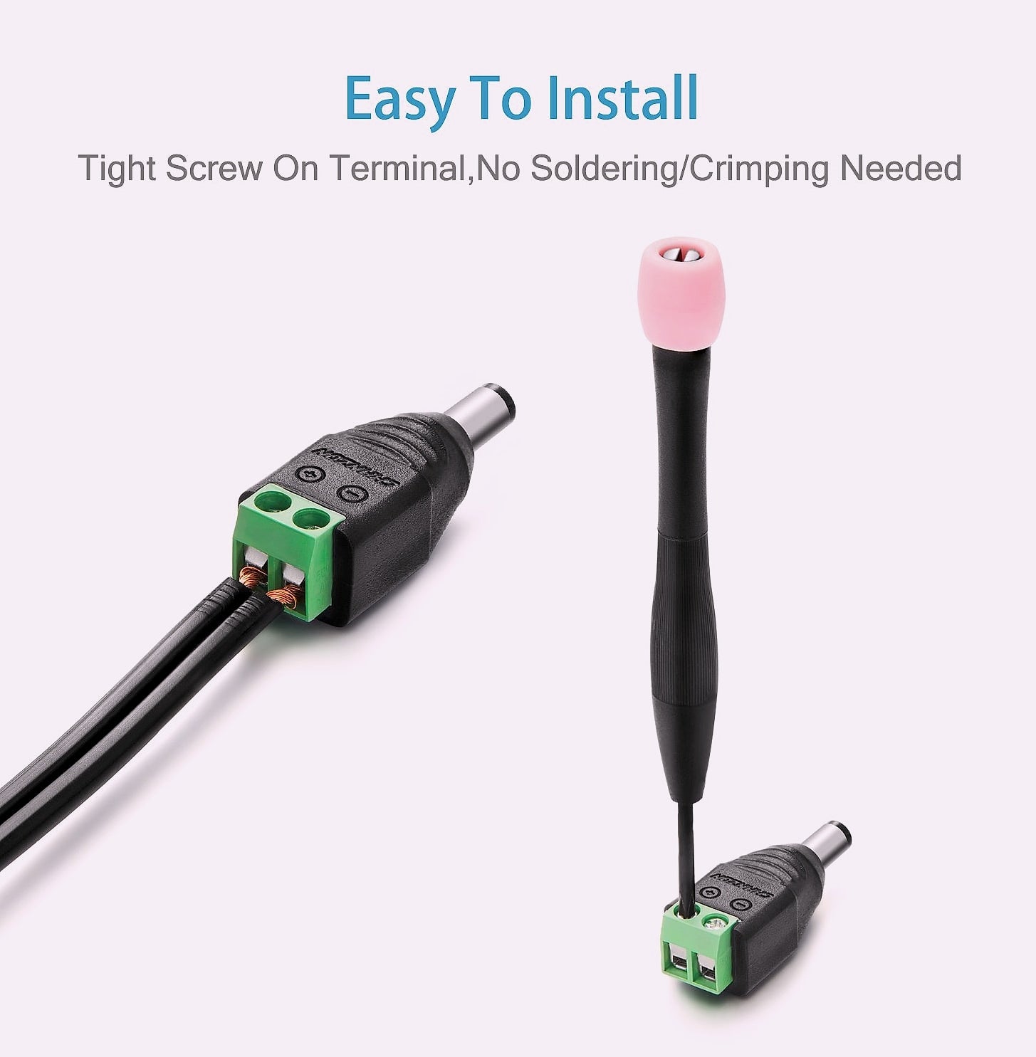 CHANZON 10x Male DC Power Connector 5.5mm x 2.1mm Barrel Jack
