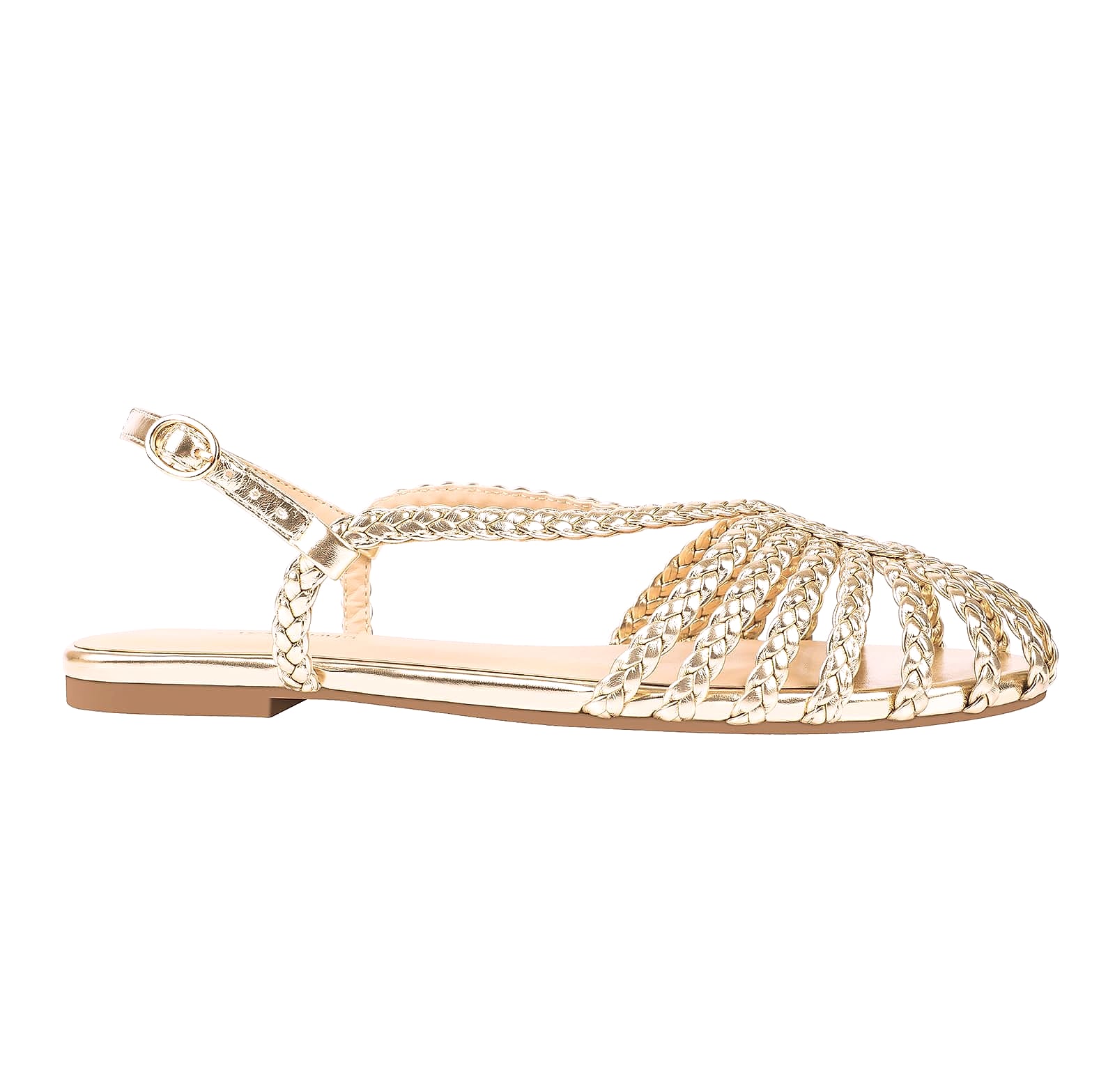PIZZ ANNU Sophia Braided Flat Sandals Women Walking Shoes