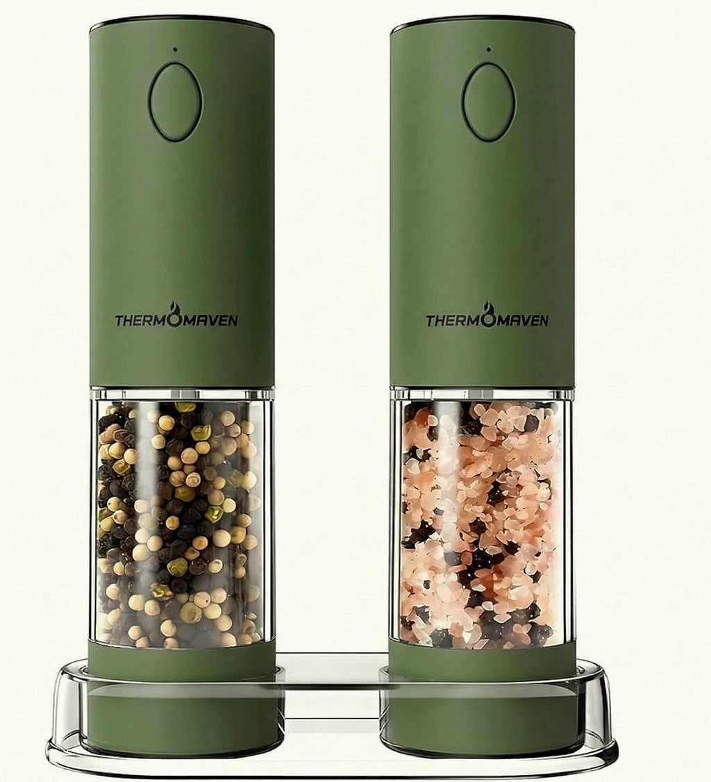 ThermoMaven 110ml Rechargeable Electric Salt Pepper Grinder Set