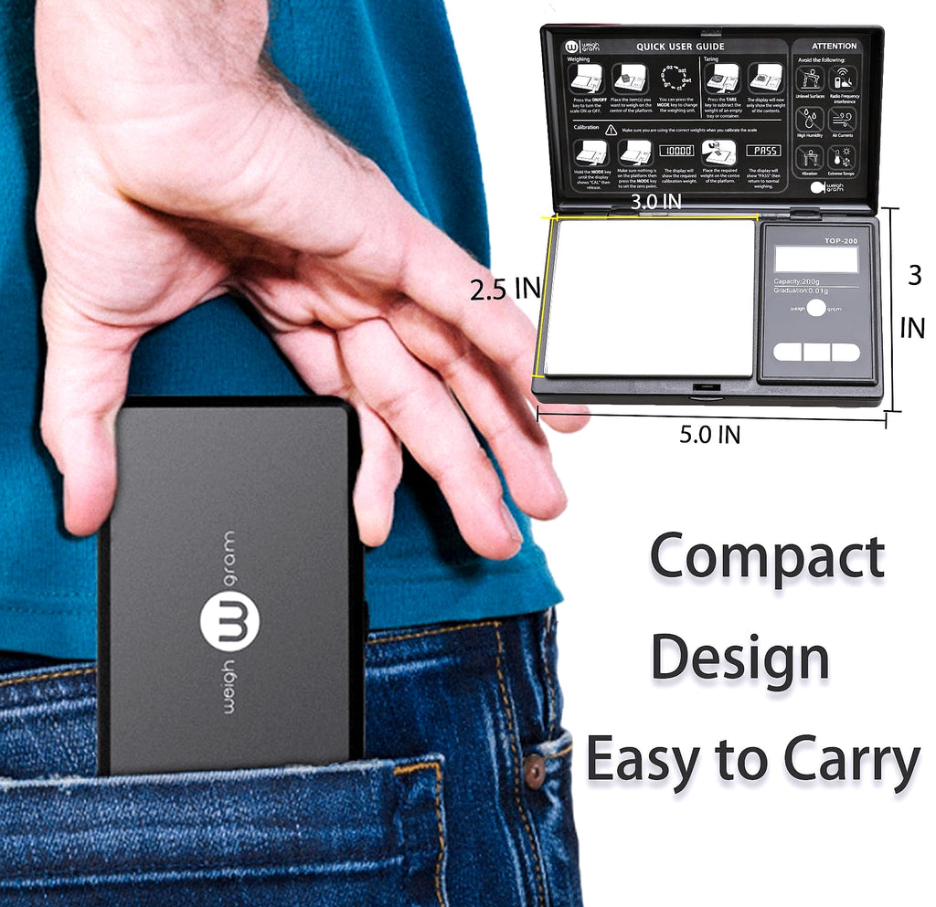 Weigh Gram 200g Digital Pocket Scale with 0.01g Accuracy