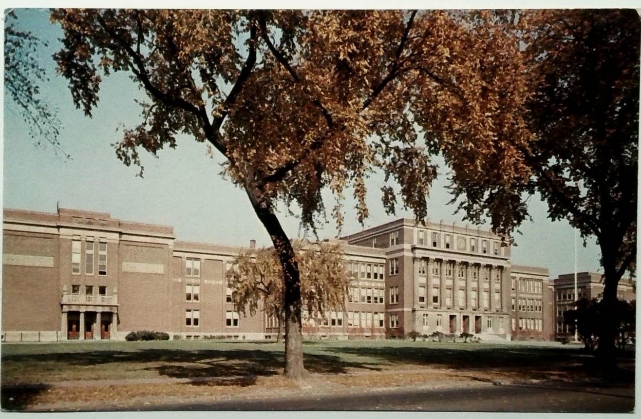 Vintage Franklin High School Rochester NY Photochrome Postcard - Divided Back