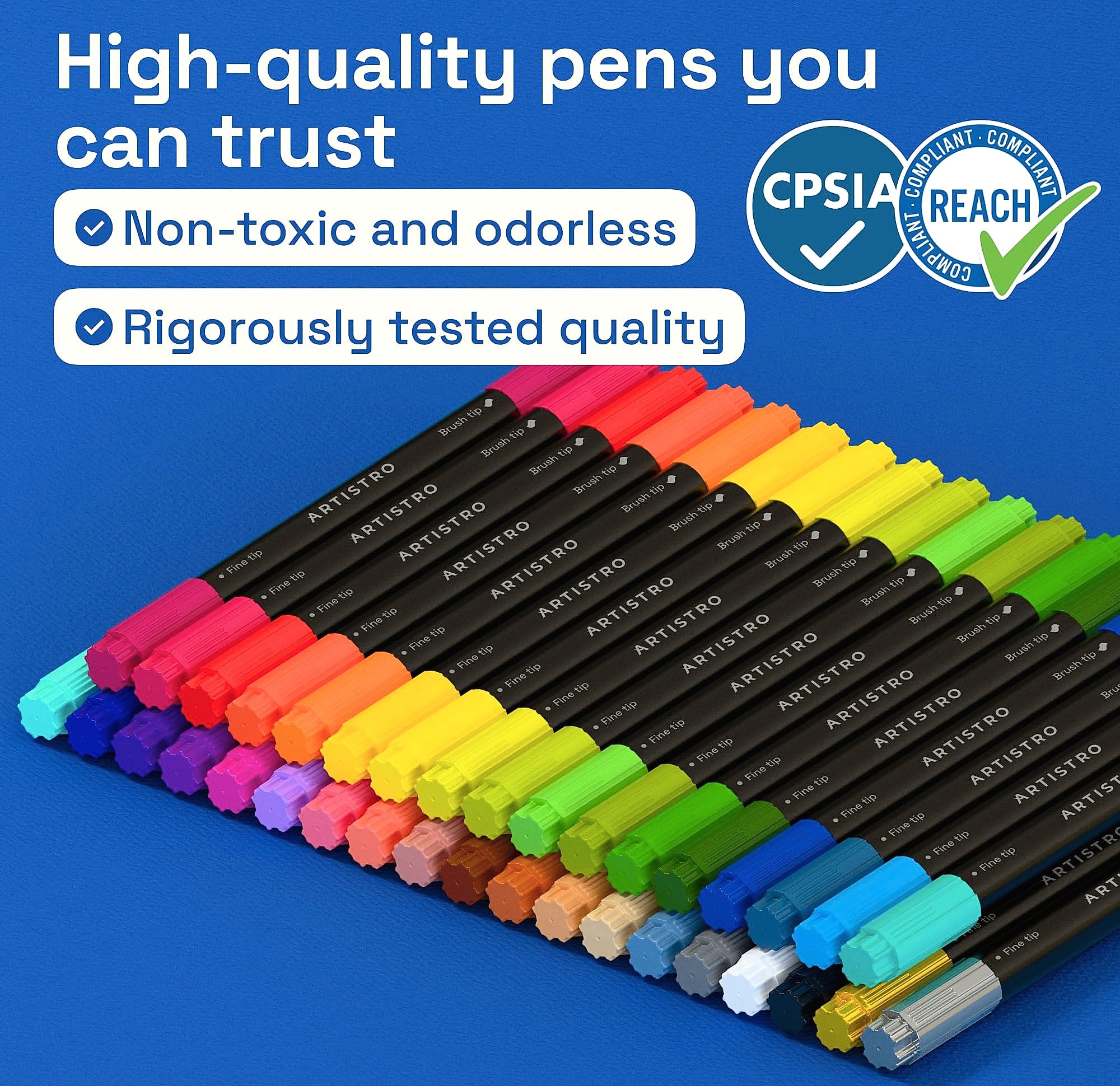 ARTISTRO 36 Acrylic Paint Markers with Dual Tips