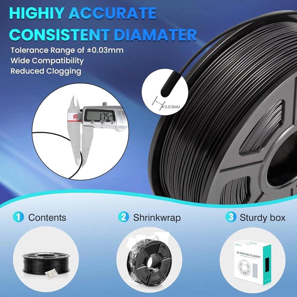 TPU 3D Printer Filament 1.75mm High Speed 95A TPU, 1KG Flexible 3D Filament