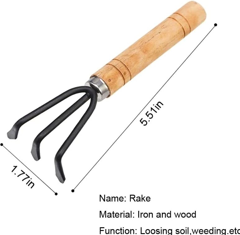 Home Gardening Tool Kit Mini Plant Garden Tools Spade Rake Shovel Piece Set Gift