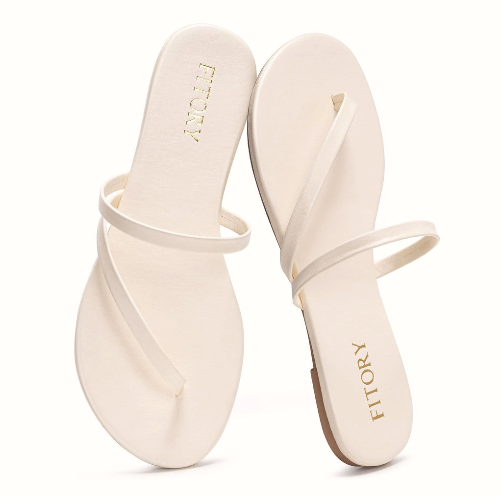 FITORY Womens Flip Flops Strappy Open Toe Sandals Size 6-11