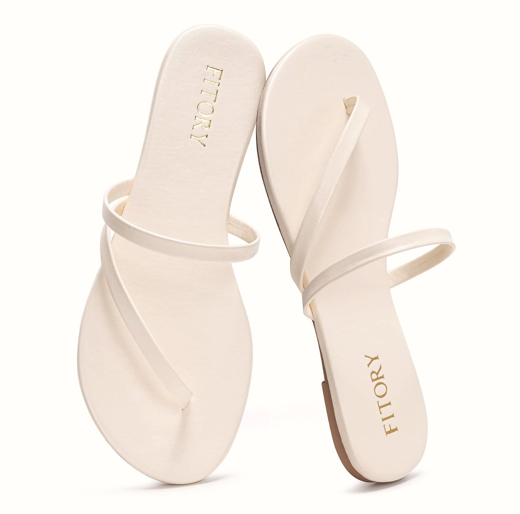 FITORY Womens Flip Flops Strappy Open Toe Sandals Size 6-11