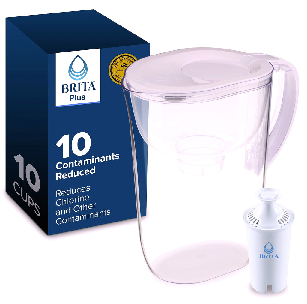 Brita Large 10-Cup Water Filter Pitcher, BPA-Free