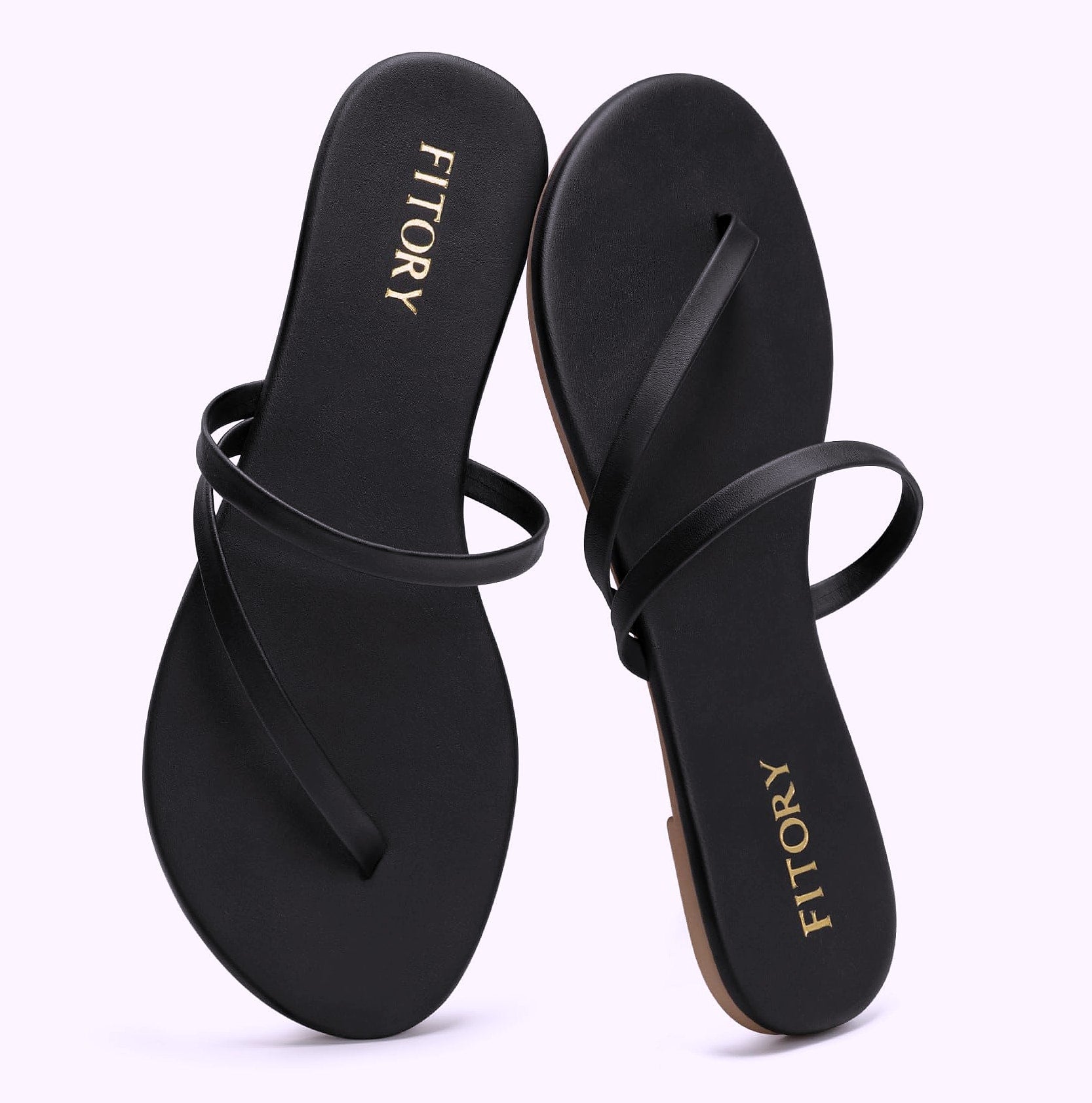 FITORY Womens Flip Flops Strappy Open Toe Sandals Size 6-11
