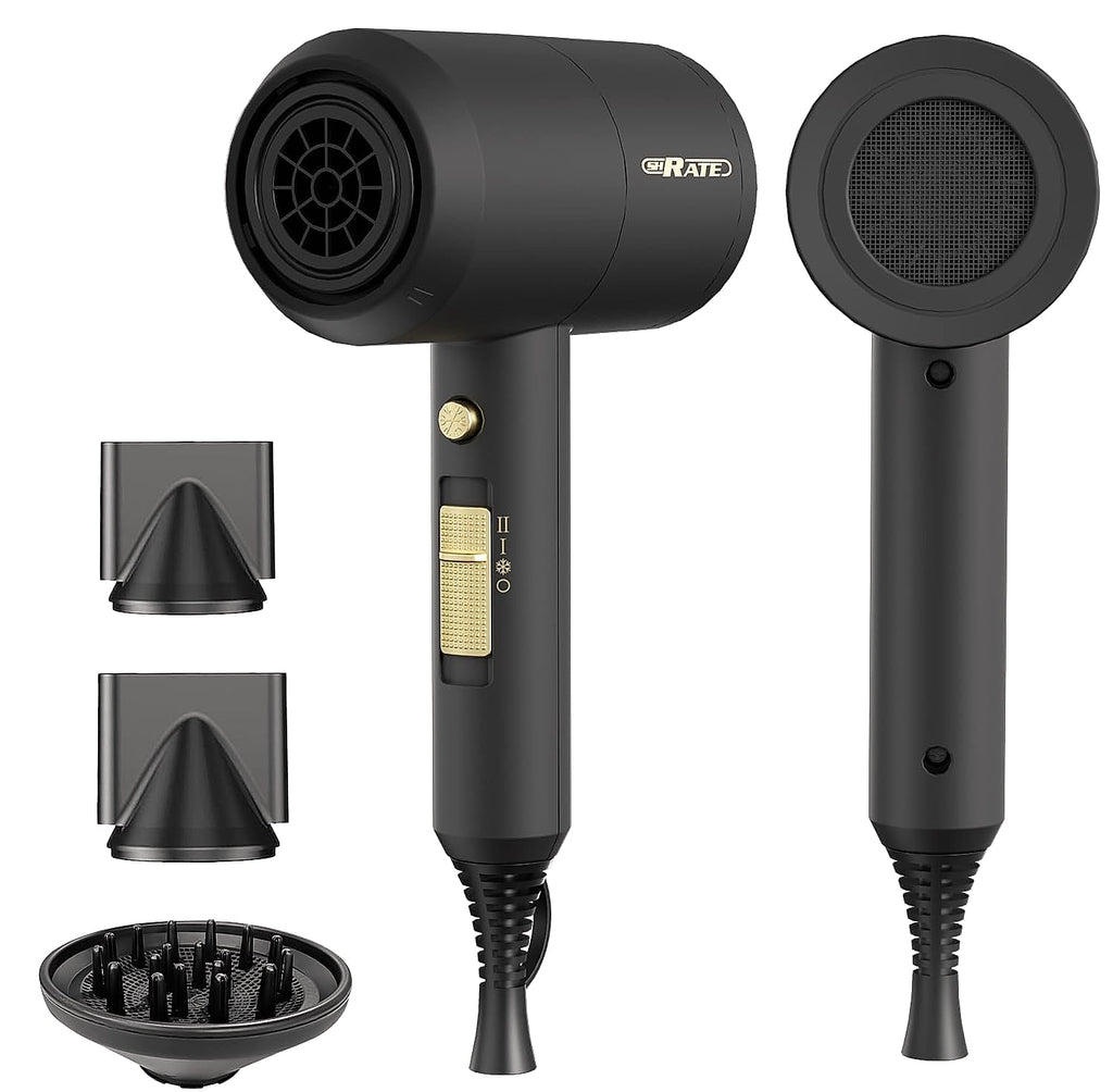 SHRATE Ionic Hair Dryer with Diffuser, 1800W Professional Blow Dryer