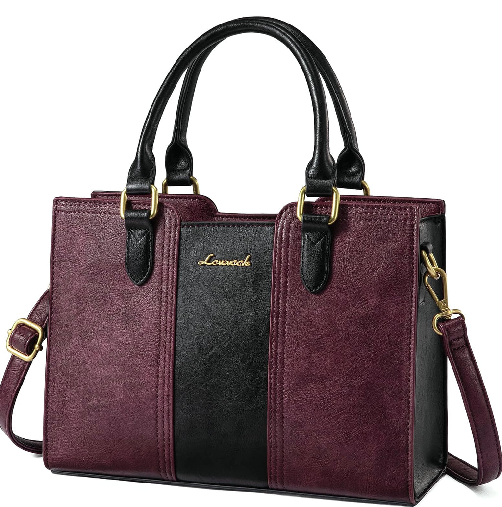 LOVEVOOK Vintage Leather Shoulder Handbag Small Satchel Crossbody Bag