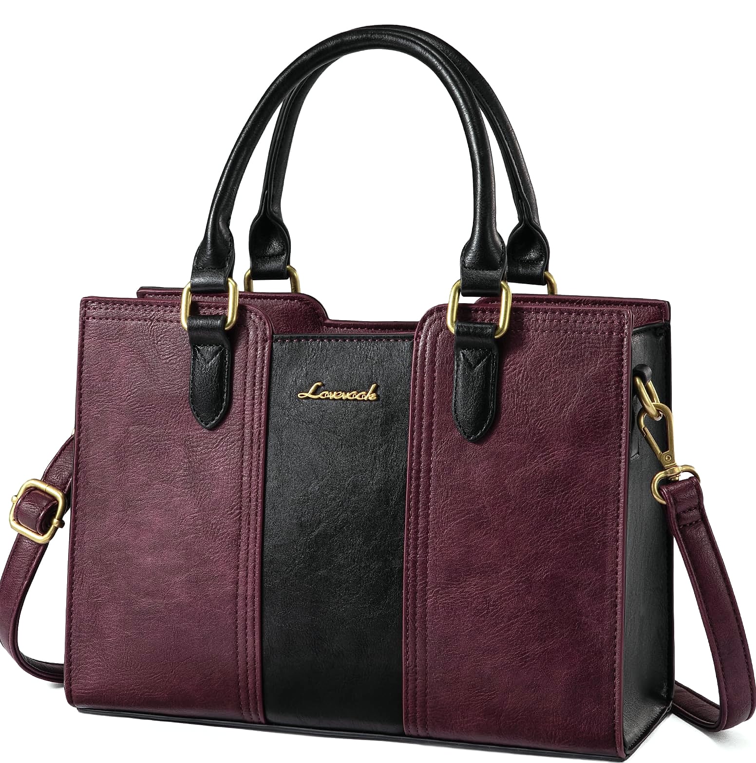 LOVEVOOK Vintage Leather Shoulder Handbag Small Satchel Crossbody Bag