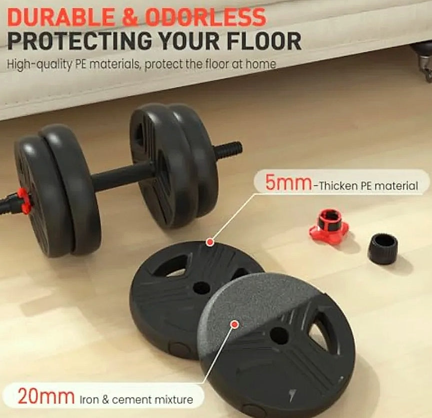 YAO HUI HUANG 20lb Adjustable Dumbbell Set with 3-in-1