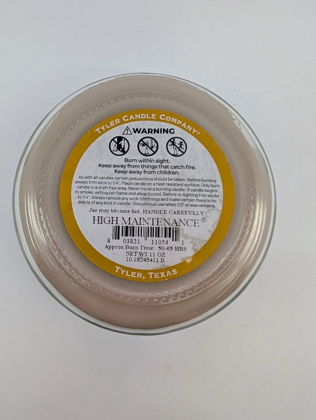 Tyler Candle Company High Maintenance 11 oz Jar 50-65 hrs Double Wicks NEW