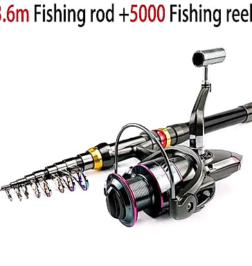 GHOTDA Telescopic Fishing Rod and Reel Combo 1.8-3.6m