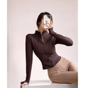 Women's Quick Dry Yoga Jacket Long Sleeve Zip Running Top