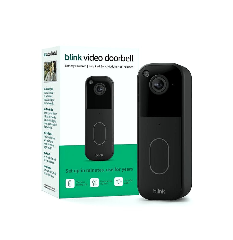 Blink Video Doorbell, 2-Year Battery, HD Night Vision