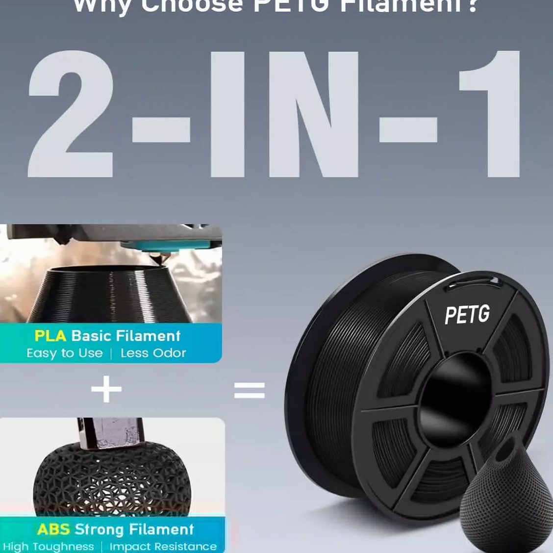 【BUY 10 PAY 6】JAYO 1.1KG 3D Material High Speed Matte PETG/SILK/PETG/PLA 1.75mm