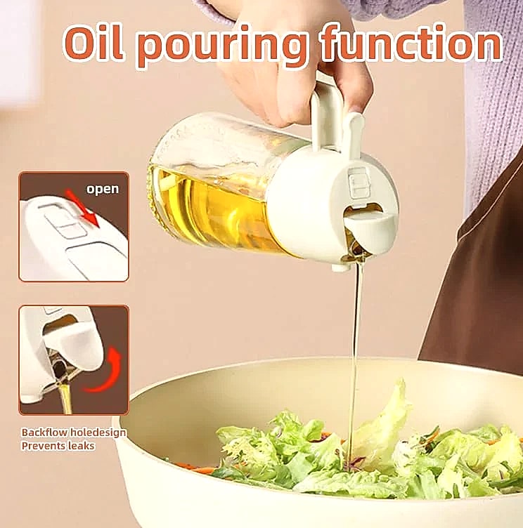 DIAMRI 2-in-1 Oil Sprayer and Dispenser Bottle