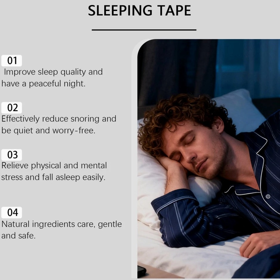 30 Strips Sleep Tape Adhesive for Snoring & Better Night Rest for Men, Women