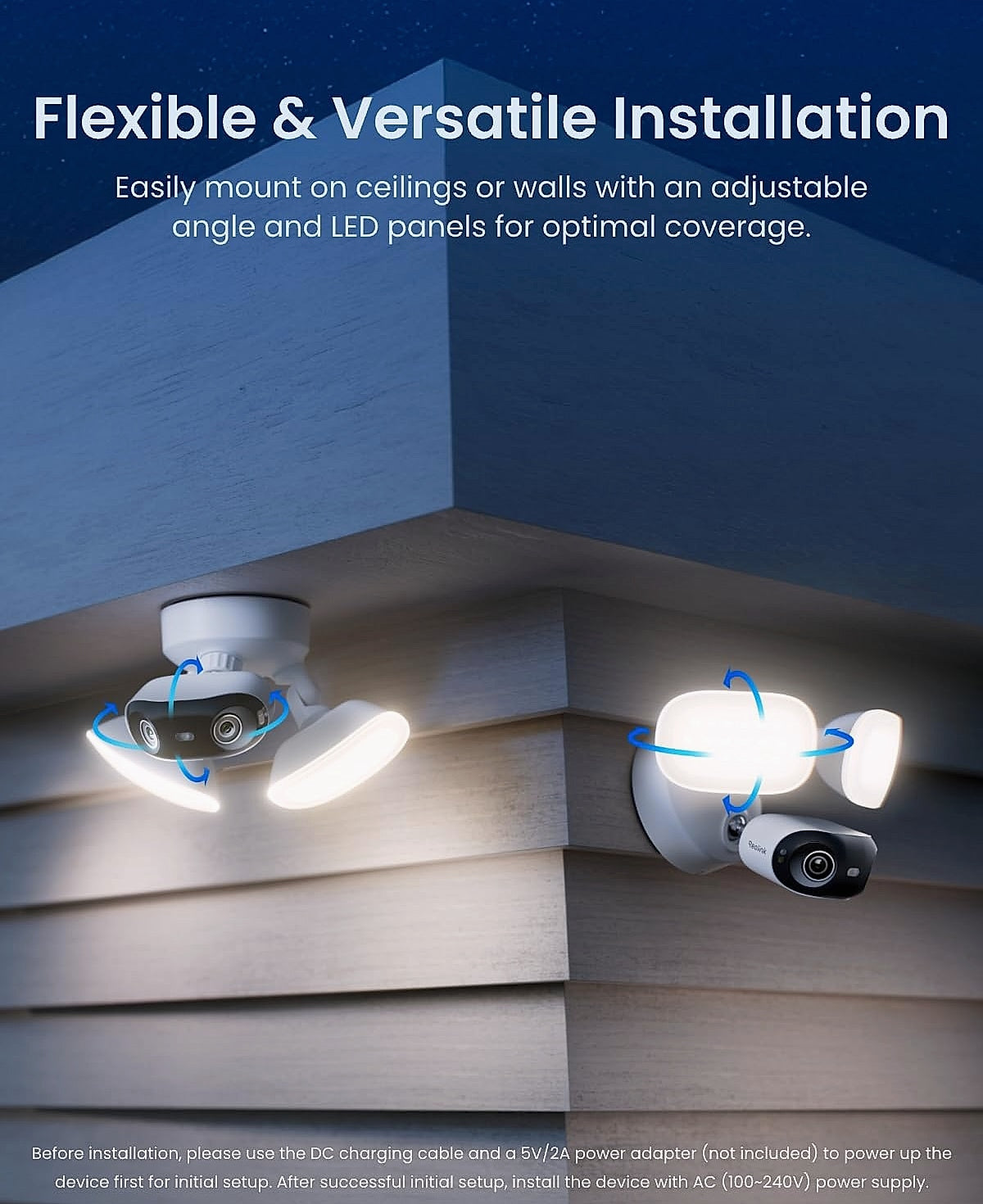 Reolink Doorbell WiFi and Elite Floodlight Camera Bundle