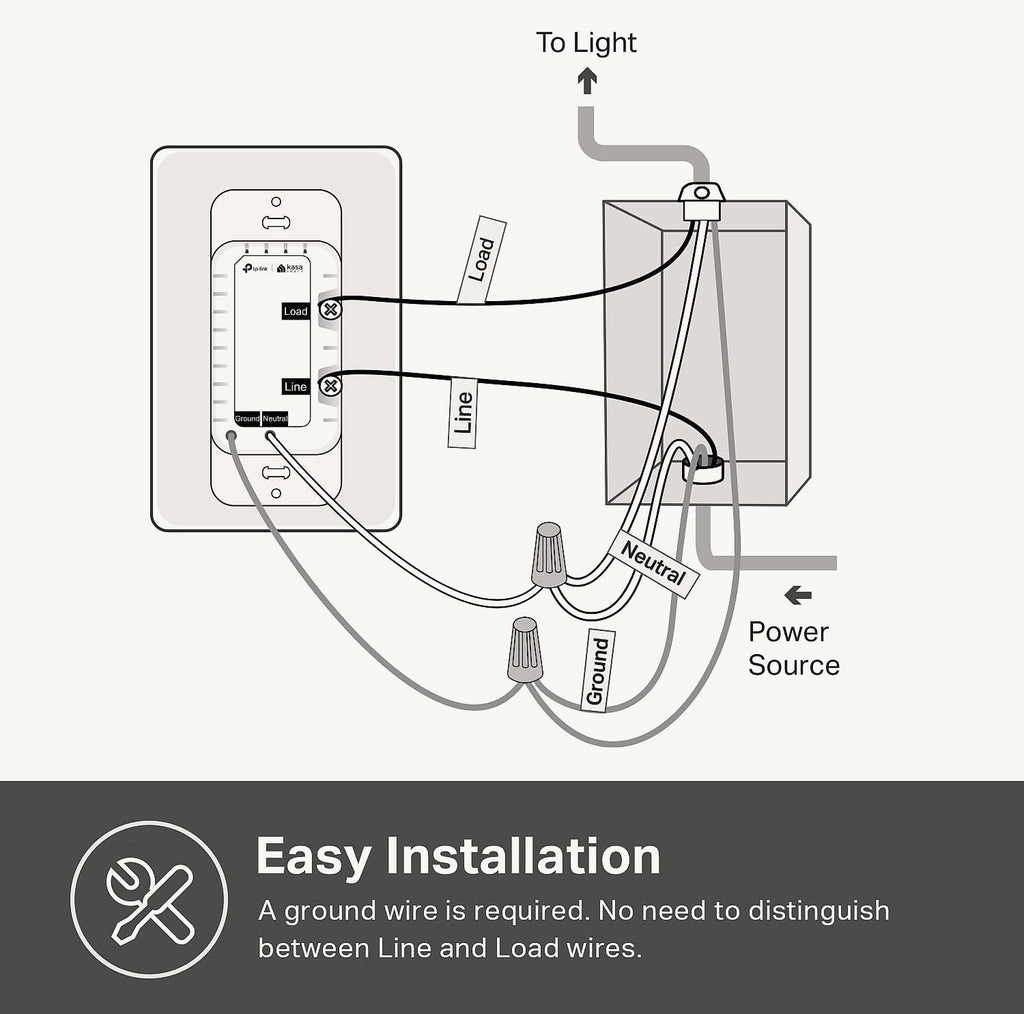 Kasa Smart HS200P3 Wi-Fi Light Switch, Single Pole