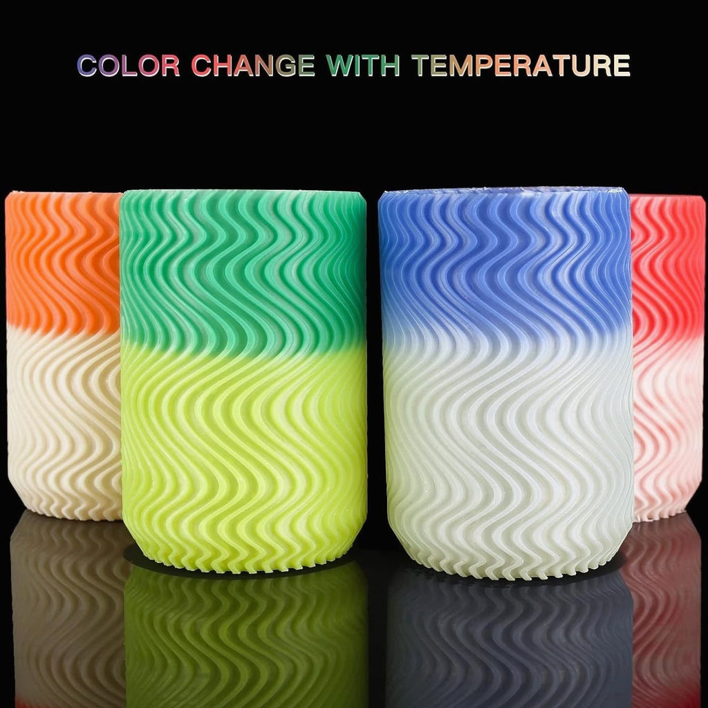 Vibrant Temperature Change PLA Filament for 3D Printers - 4 Colors, 200g Spools