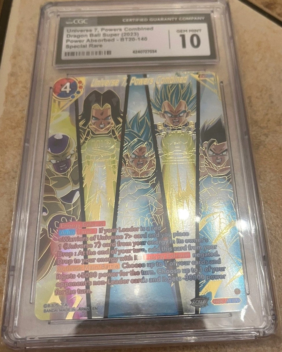 2023 DRAGON BALL SUPER UNIVERSE 7 POWERS COMBINED BT20-140 CGC Pristine 10