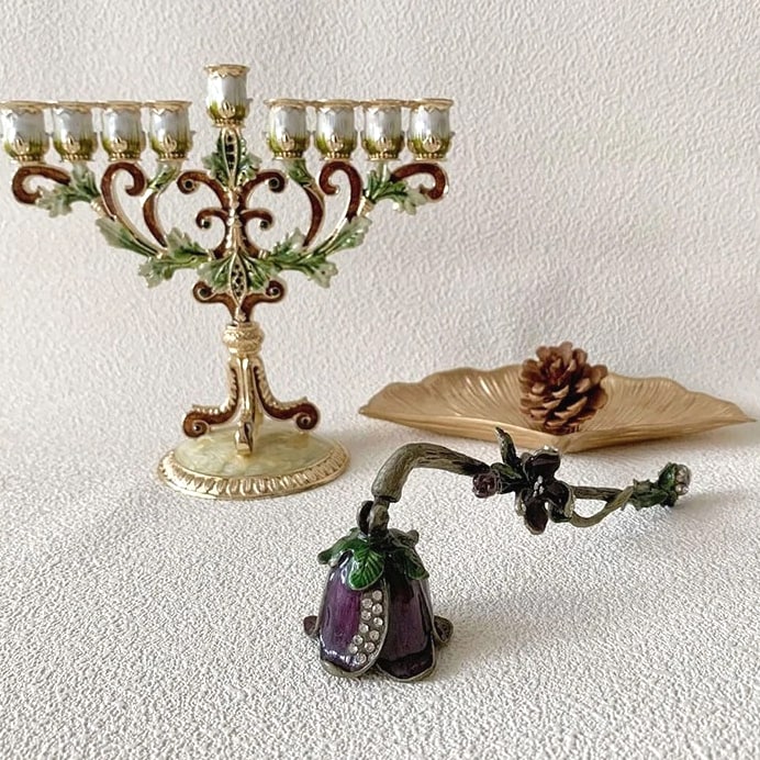 Floral Candle Snuffer - Candle Extinguisher with Long Handle, Wick Flame Snuffer