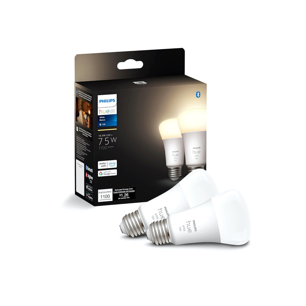 Philips Hue A19 75W Smart LED Bulb, Soft Warm White